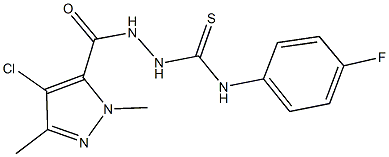 512808-74-1 2-[(4-chloro-1,3-dimethyl-1H-pyrazol-5-yl)carbonyl]-N-(4-fluorophenyl)hydrazinecarbothioamide