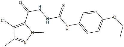 2-[(4-chloro-1,3-dimethyl-1H-pyrazol-5-yl)carbonyl]-N-(4-ethoxyphenyl)hydrazinecarbothioamide 结构式