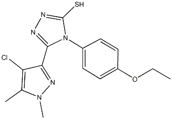 5-(4-chloro-1,5-dimethyl-1H-pyrazol-3-yl)-4-(4-ethoxyphenyl)-4H-1,2,4-triazole-3-thiol Structure