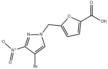 5-({4-bromo-3-nitro-1H-pyrazol-1-yl}methyl)-2-furoic acid|5-({4-bromo-3-nitro-1H-pyrazol-1-yl}methyl)-2-furoic acid