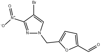 5-((4-溴-3-硝基-1H-吡唑-1-基)甲基)呋喃-2-甲醛 结构式