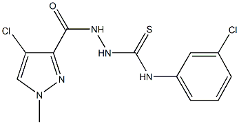 2-[(4-chloro-1-methyl-1H-pyrazol-3-yl)carbonyl]-N-(3-chlorophenyl)hydrazinecarbothioamide,512810-35-4,结构式