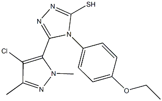 5-(4-chloro-1,3-dimethyl-1H-pyrazol-5-yl)-4-(4-ethoxyphenyl)-4H-1,2,4-triazole-3-thiol,512810-43-4,结构式