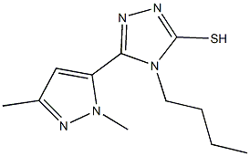 4-butyl-5-(1,3-dimethyl-1H-pyrazol-5-yl)-4H-1,2,4-triazole-3-thiol Structure