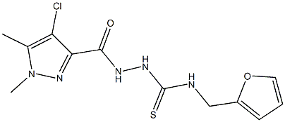 512810-72-9 2-[(4-chloro-1,5-dimethyl-1H-pyrazol-3-yl)carbonyl]-N-(2-furylmethyl)hydrazinecarbothioamide