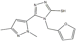 5-(1,3-dimethyl-1H-pyrazol-5-yl)-4-(2-furylmethyl)-4H-1,2,4-triazole-3-thiol Structure