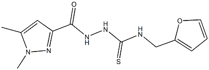 2-[(1,5-dimethyl-1H-pyrazol-3-yl)carbonyl]-N-(2-furylmethyl)hydrazinecarbothioamide|