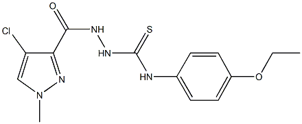 2-[(4-chloro-1-methyl-1H-pyrazol-3-yl)carbonyl]-N-(4-ethoxyphenyl)hydrazinecarbothioamide,512811-04-0,结构式