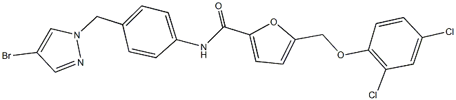 512811-08-4 N-{4-[(4-bromo-1H-pyrazol-1-yl)methyl]phenyl}-5-[(2,4-dichlorophenoxy)methyl]-2-furamide