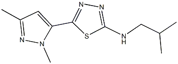 N-[5-(1,3-dimethyl-1H-pyrazol-5-yl)-1,3,4-thiadiazol-2-yl]-N-isobutylamine Structure