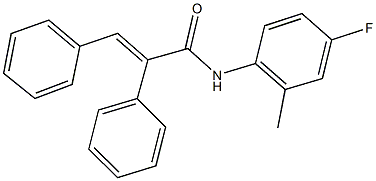 N-(4-fluoro-2-methylphenyl)-2,3-diphenylacrylamide Structure