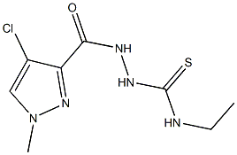 2-[(4-chloro-1-methyl-1H-pyrazol-3-yl)carbonyl]-N-ethylhydrazinecarbothioamide,512811-98-2,结构式