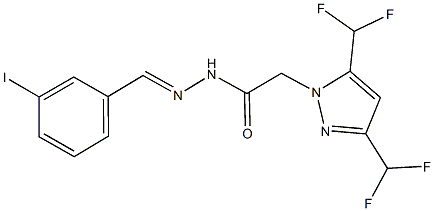 512812-21-4 2-[3,5-bis(difluoromethyl)-1H-pyrazol-1-yl]-N'-(3-iodobenzylidene)acetohydrazide