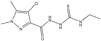 2-[(4-chloro-1,5-dimethyl-1H-pyrazol-3-yl)carbonyl]-N-ethylhydrazinecarbothioamide,512812-35-0,结构式