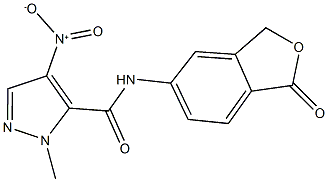 4-nitro-1-methyl-N-(1-oxo-1,3-dihydro-2-benzofuran-5-yl)-1H-pyrazole-5-carboxamide Structure