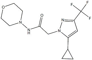 2-[5-cyclopropyl-3-(trifluoromethyl)-1H-pyrazol-1-yl]-N-(4-morpholinyl)acetamide Struktur
