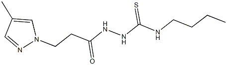 N-butyl-2-[3-(4-methyl-1H-pyrazol-1-yl)propanoyl]hydrazinecarbothioamide|