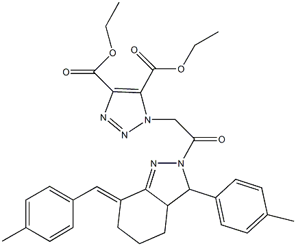 512813-91-1 diethyl 1-{2-[7-(4-methylbenzylidene)-3-(4-methylphenyl)-3,3a,4,5,6,7-hexahydro-2H-indazol-2-yl]-2-oxoethyl}-1H-1,2,3-triazole-4,5-dicarboxylate