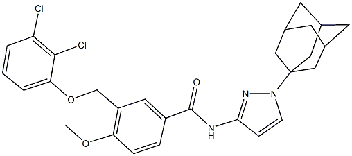 N-[1-(1-adamantyl)-1H-pyrazol-3-yl]-3-[(2,3-dichlorophenoxy)methyl]-4-methoxybenzamide Structure