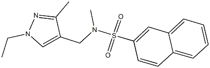 N-[(1-ethyl-3-methyl-1H-pyrazol-4-yl)methyl]-N-methyl-2-naphthalenesulfonamide,512814-17-4,结构式