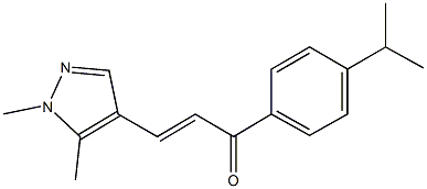 3-(1,5-dimethyl-1H-pyrazol-4-yl)-1-(4-isopropylphenyl)-2-propen-1-one Structure