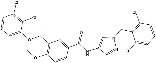 512814-38-9 N-[1-(2,6-dichlorobenzyl)-1H-pyrazol-4-yl]-3-[(2,3-dichlorophenoxy)methyl]-4-methoxybenzamide