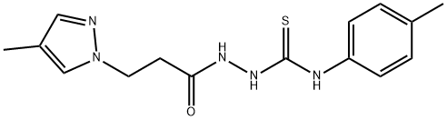 512814-39-0 N-(4-methylphenyl)-2-[3-(4-methyl-1H-pyrazol-1-yl)propanoyl]hydrazinecarbothioamide
