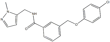 3-[(4-chlorophenoxy)methyl]-N-[(1-methyl-1H-pyrazol-5-yl)methyl]benzamide Structure
