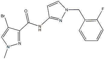 4-bromo-N-[1-(2-fluorobenzyl)-1H-pyrazol-3-yl]-1-methyl-1H-pyrazole-3-carboxamide,512815-35-9,结构式