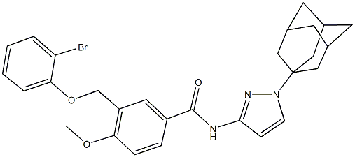 512815-55-3 N-[1-(1-adamantyl)-1H-pyrazol-3-yl]-3-[(2-bromophenoxy)methyl]-4-methoxybenzamide