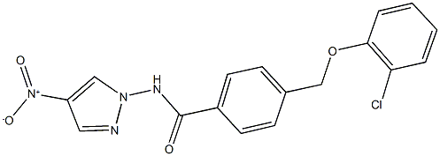 4-[(2-chlorophenoxy)methyl]-N-{4-nitro-1H-pyrazol-1-yl}benzamide 结构式