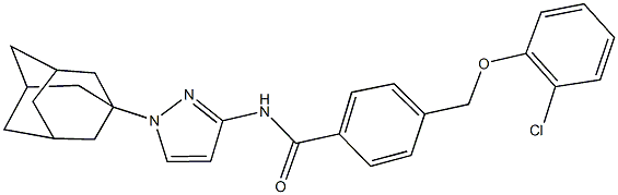 N-[1-(1-adamantyl)-1H-pyrazol-3-yl]-4-[(2-chlorophenoxy)methyl]benzamide Structure