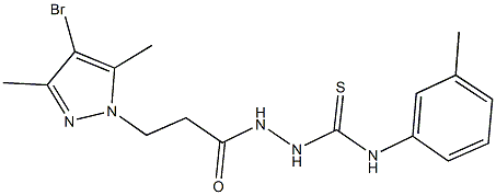2-[3-(4-bromo-3,5-dimethyl-1H-pyrazol-1-yl)propanoyl]-N-(3-methylphenyl)hydrazinecarbothioamide,512816-03-4,结构式