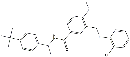 512816-19-2 N-[1-(4-tert-butylphenyl)ethyl]-3-[(2-chlorophenoxy)methyl]-4-methoxybenzamide