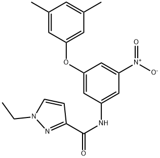 N-{3-(3,5-dimethylphenoxy)-5-nitrophenyl}-1-ethyl-1H-pyrazole-3-carboxamide Structure