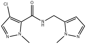 4-chloro-1-methyl-N-[(1-methyl-1H-pyrazol-5-yl)methyl]-1H-pyrazole-5-carboxamide Structure