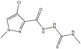 2-[(4-chloro-1-methyl-1H-pyrazol-3-yl)carbonyl]-N-methylhydrazinecarbothioamide,512816-59-0,结构式