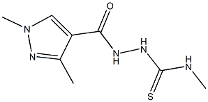2-[(1,3-dimethyl-1H-pyrazol-4-yl)carbonyl]-N-methylhydrazinecarbothioamide Struktur