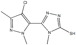 5-(4-chloro-1,3-dimethyl-1H-pyrazol-5-yl)-4-methyl-4H-1,2,4-triazol-3-yl hydrosulfide Structure