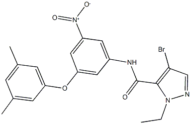 4-bromo-N-{3-(3,5-dimethylphenoxy)-5-nitrophenyl}-1-ethyl-1H-pyrazole-5-carboxamide|