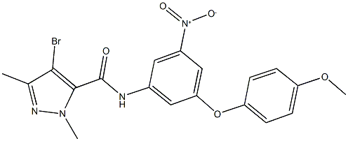 4-bromo-N-[3-nitro-5-(4-methoxyphenoxy)phenyl]-1,3-dimethyl-1H-pyrazole-5-carboxamide|