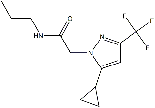 2-[5-cyclopropyl-3-(trifluoromethyl)-1H-pyrazol-1-yl]-N-propylacetamide 化学構造式