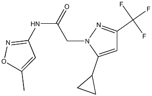 2-[5-cyclopropyl-3-(trifluoromethyl)-1H-pyrazol-1-yl]-N-(5-methyl-3-isoxazolyl)acetamide|