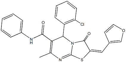 5-(2-chlorophenyl)-2-(3-furylmethylene)-7-methyl-3-oxo-N-phenyl-2,3-dihydro-5H-[1,3]thiazolo[3,2-a]pyrimidine-6-carboxamide|