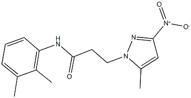 N-(2,3-dimethylphenyl)-3-{3-nitro-5-methyl-1H-pyrazol-1-yl}propanamide Structure