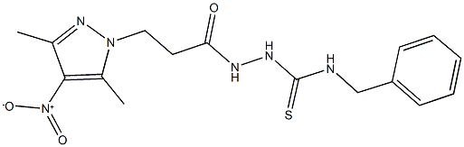 512823-05-1 N-benzyl-2-(3-{4-nitro-3,5-dimethyl-1H-pyrazol-1-yl}propanoyl)hydrazinecarbothioamide