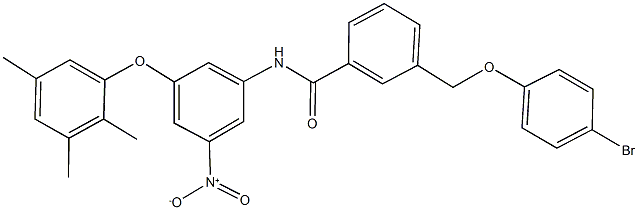 3-[(4-bromophenoxy)methyl]-N-[3-nitro-5-(2,3,5-trimethylphenoxy)phenyl]benzamide Structure