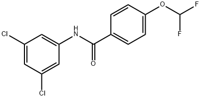 N-(3,5-dichlorophenyl)-4-(difluoromethoxy)benzamide 化学構造式