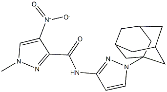 N-[1-(1-adamantyl)-1H-pyrazol-3-yl]-4-nitro-1-methyl-1H-pyrazole-3-carboxamide Structure