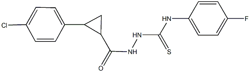 2-{[2-(4-chlorophenyl)cyclopropyl]carbonyl}-N-(4-fluorophenyl)hydrazinecarbothioamide|